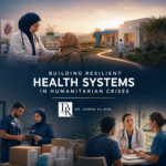 Building resilient health systems in humanitarian crises, showing coordinated frontline care and local healthcare delivery — Dr. Samer Al-Diri